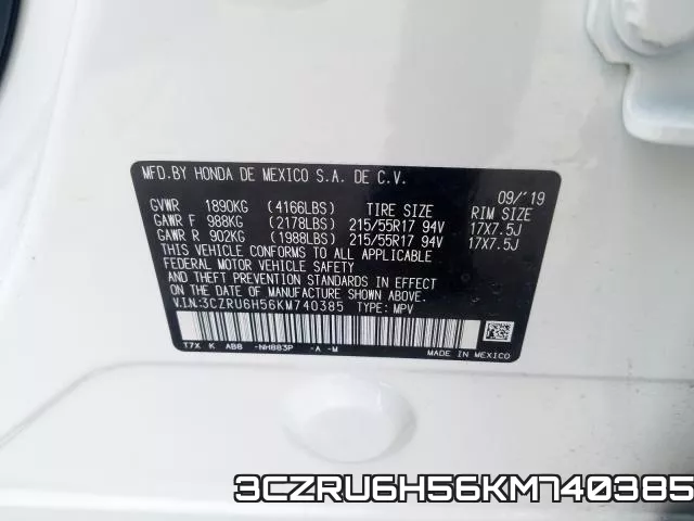 3CZRU6H56KM740385 фото 2