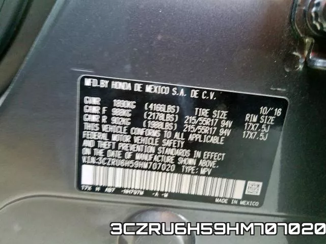 3CZRU6H59HM707020 фото 2