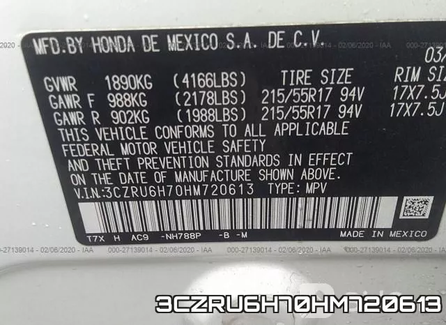 3CZRU6H70HM720613 фото 10