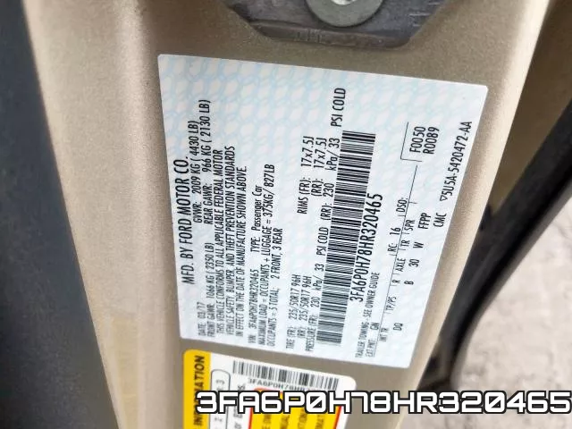 3FA6P0H78HR320465 фото 2