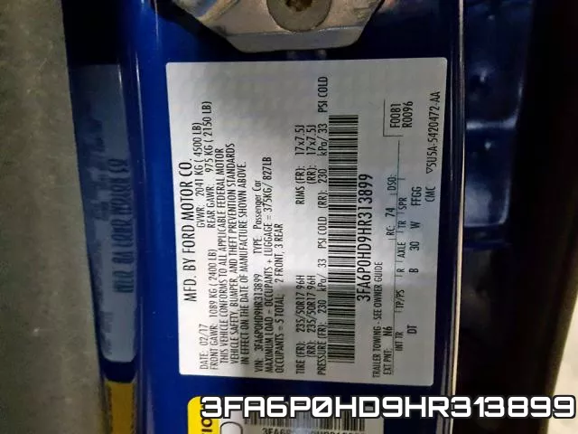 3FA6P0HD9HR313899 фото 2