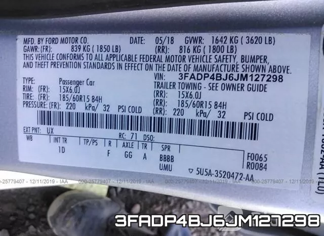 3FADP4BJ6JM127298 фото 10