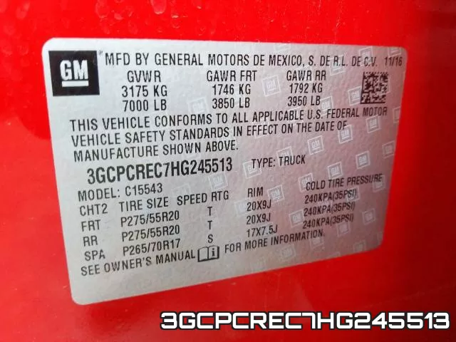 3GCPCREC7HG245513 фото 2
