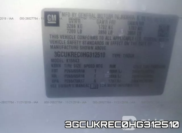 3GCUKREC0HG312510 фото 10