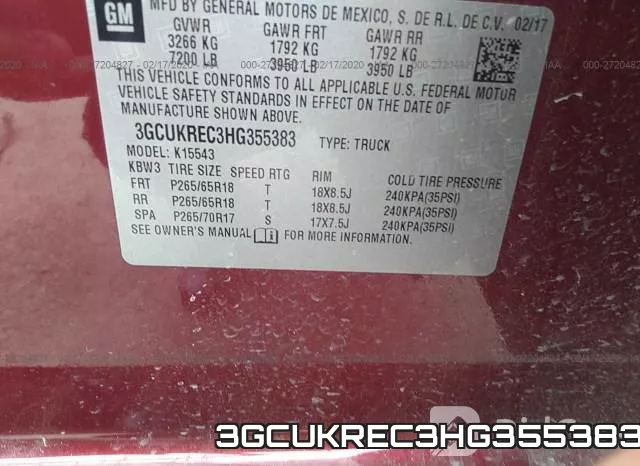 3GCUKREC3HG355383 фото 10