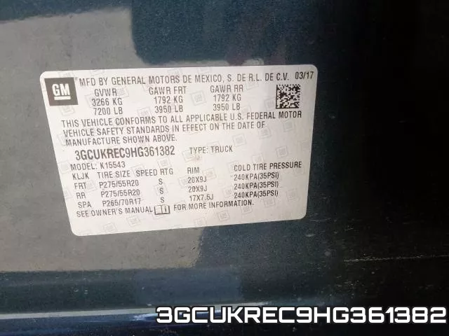 3GCUKREC9HG361382 фото 2