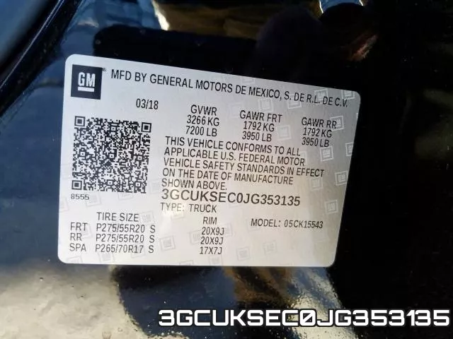3GCUKSEC0JG353135 фото 2