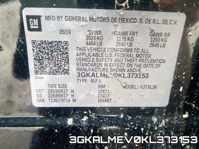 3GKALMEV0KL373153 фото 2