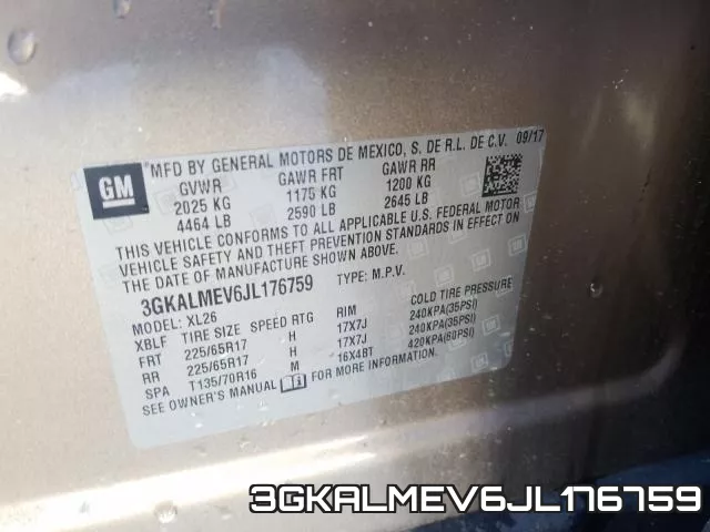 3GKALMEV6JL176759 фото 2