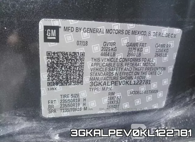 3GKALPEV0KL122781 фото 10