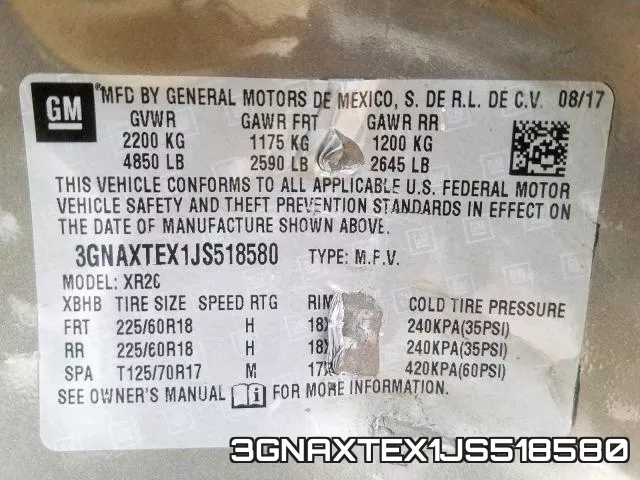 3GNAXTEX1JS518580 фото 2