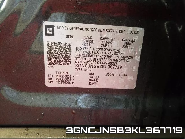 3GNCJNSB3KL367719 фото 2