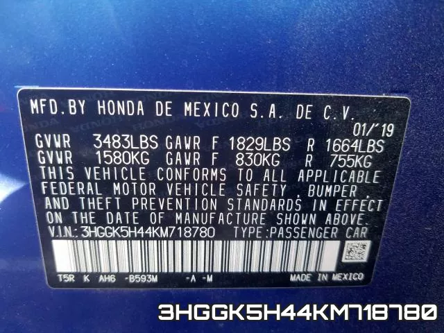 3HGGK5H44KM718780 фото 2