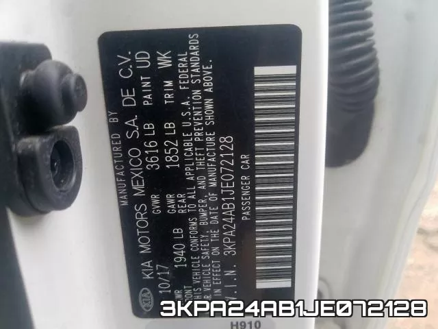 3KPA24AB1JE072128 фото 2