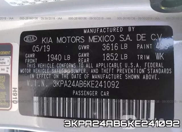 3KPA24AB6KE241092 фото 10
