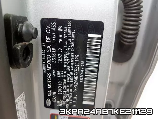 3KPA24AB7KE211129 фото 2