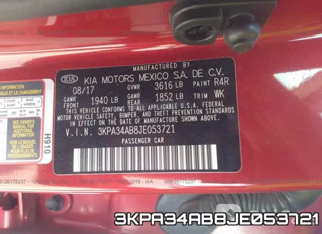 3KPA34AB8JE053721 фото 10