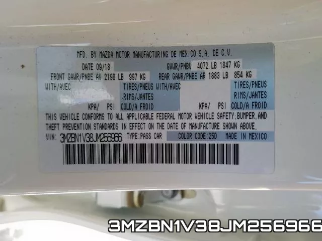 3MZBN1V38JM256966 фото 2