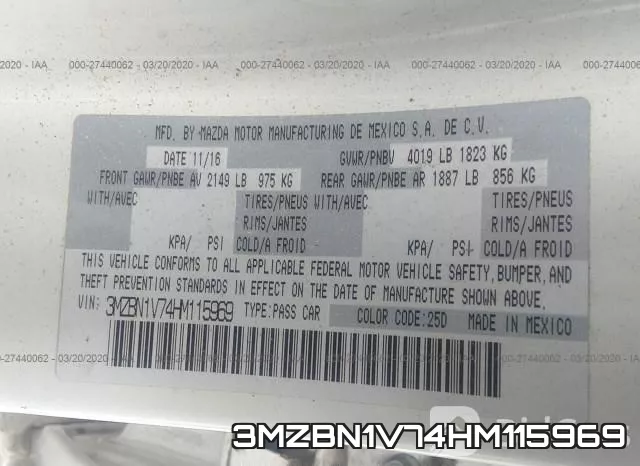 3MZBN1V74HM115969 фото 10