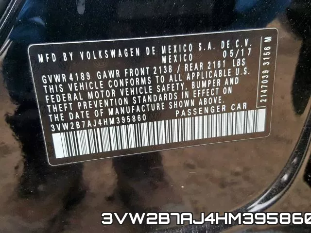 3VW2B7AJ4HM395860 фото 2