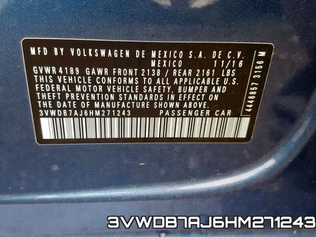 3VWDB7AJ6HM271243 фото 2