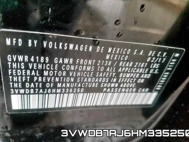 3VWDB7AJ6HM335250 фото 2