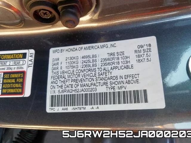 5J6RW2H52JA000203 фото 2