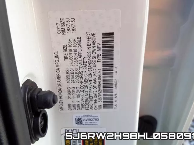 5J6RW2H98HL058091 фото 2