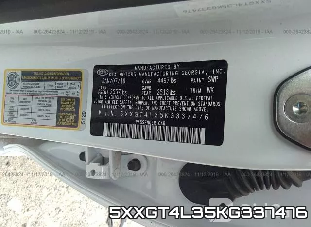 5XXGT4L35KG337476 фото 10