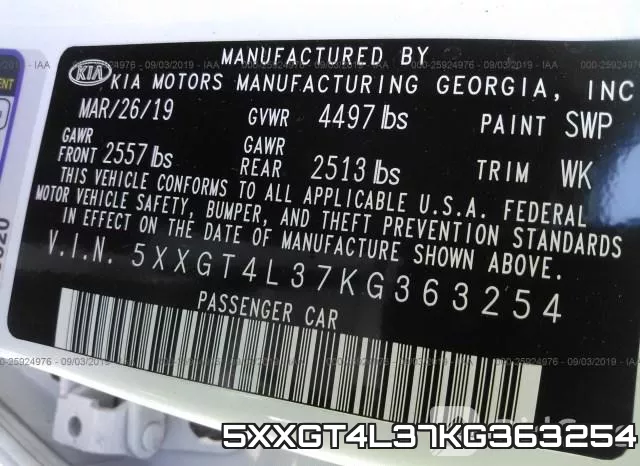 5XXGT4L37KG363254 фото 10