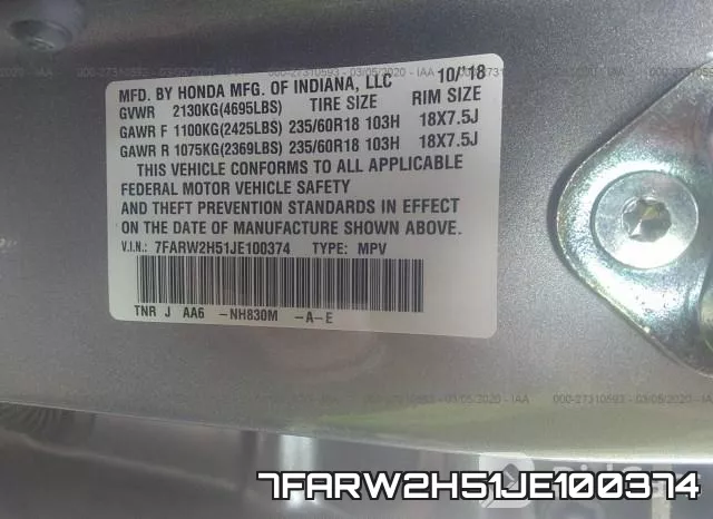 7FARW2H51JE100374 фото 10