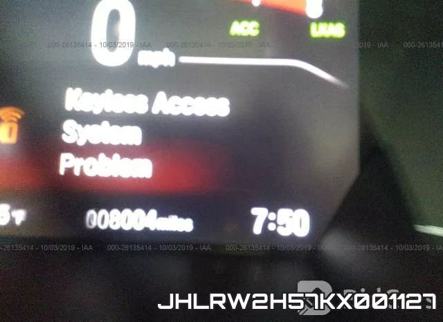 JHLRW2H57KX001127 фото 8