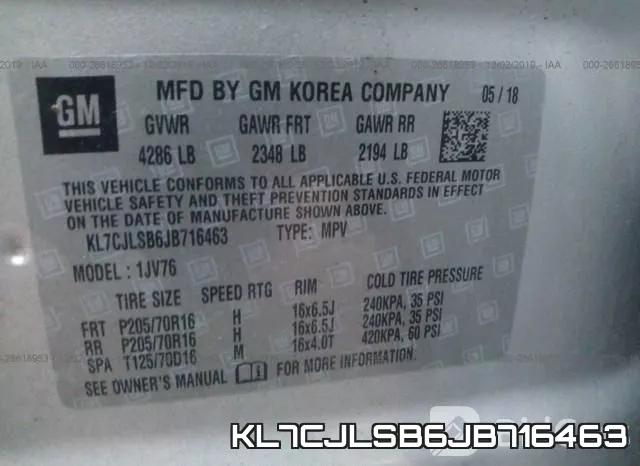 KL7CJLSB6JB716463 фото 10