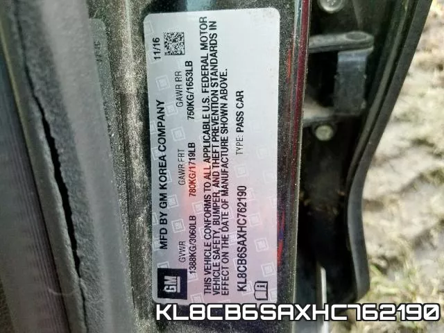 KL8CB6SAXHC762190 фото 2
