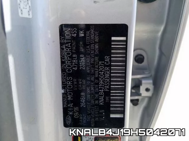 KNALB4J19H5042071 фото 2