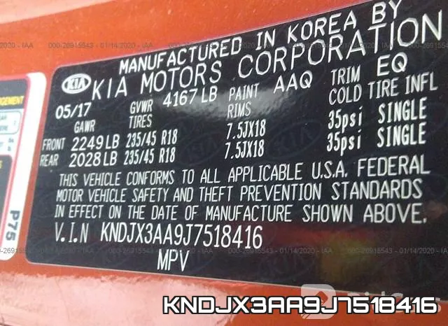 KNDJX3AA9J7518416 фото 10