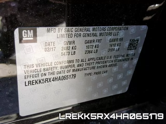 LREKK5RX4HA065179 фото 2