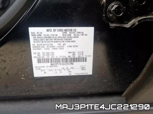 MAJ3P1TE4JC221290 фото 2