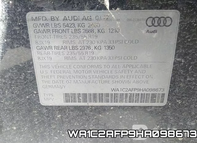 WA1C2AFP9HA098673 фото 10