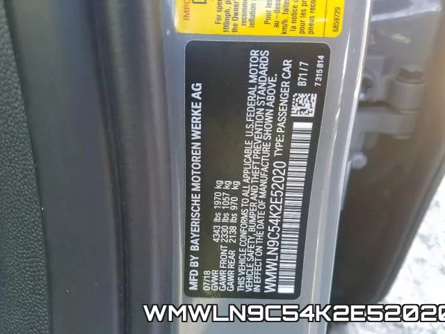 WMWLN9C54K2E52020 фото 2