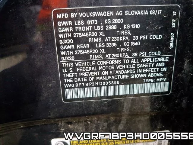 WVGRF7BP3HD005556 фото 2