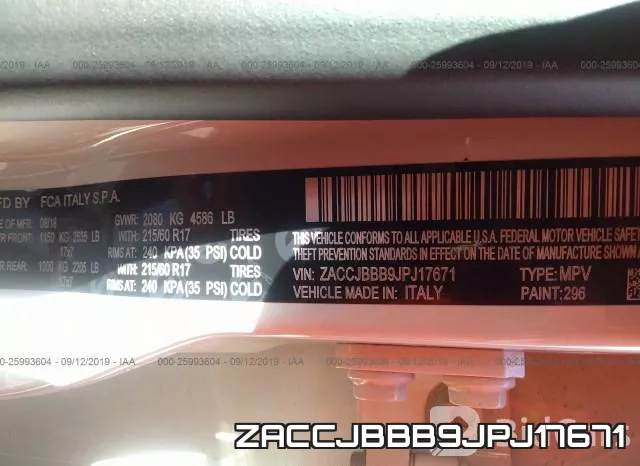 ZACCJBBB9JPJ17671 фото 10