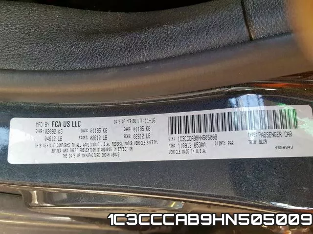 1C3CCCAB9HN505009 фото 2