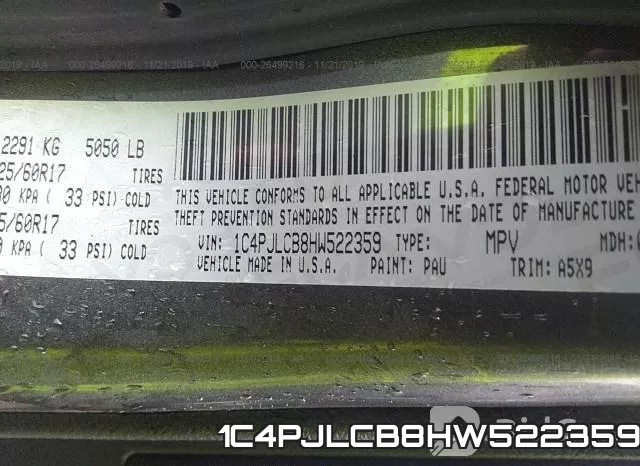 1C4PJLCB8HW522359 фото 10