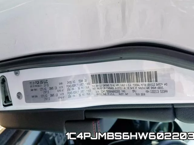 1C4PJMBS6HW602203 фото 2