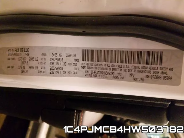 1C4PJMCB4HW503782 фото 2