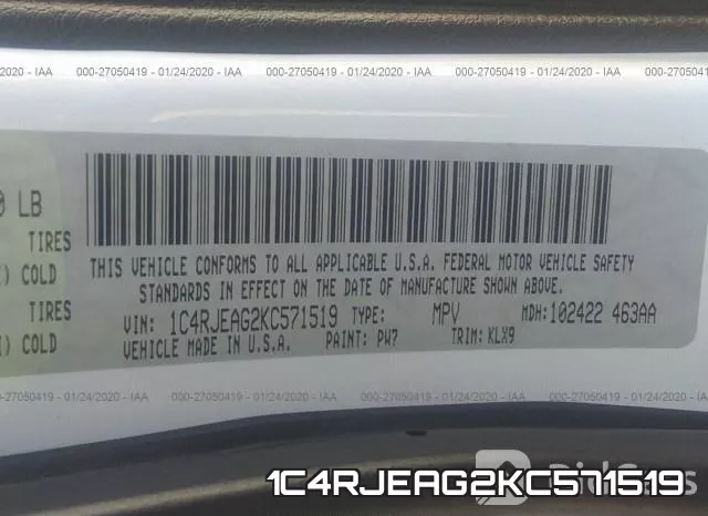 1C4RJEAG2KC571519 фото 10
