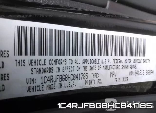 1C4RJFBG8HC841785 фото 10