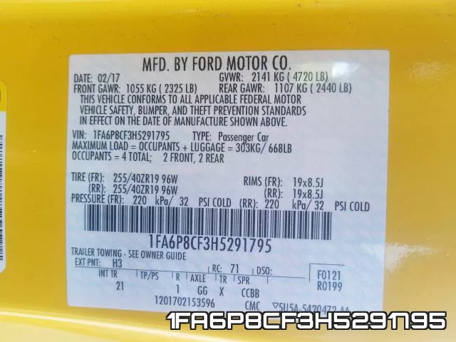 1FA6P8CF3H5291795 фото 2