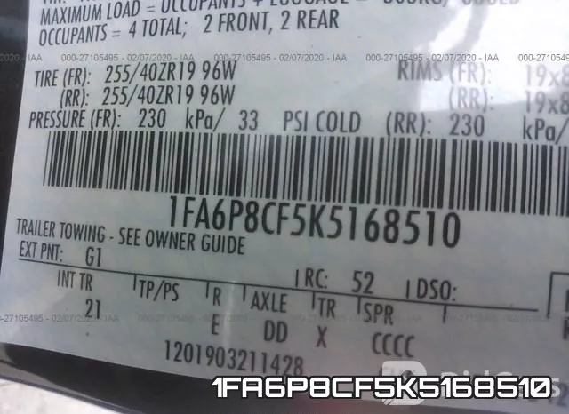 1FA6P8CF5K5168510 фото 10